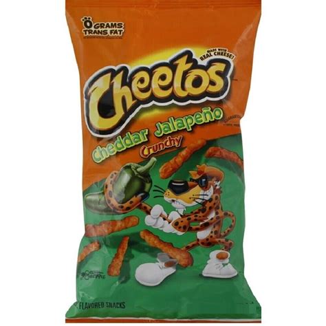 Cheetos Brand Jalapeno Cheddar Crunchy Cheese Flavored Snacks Large 1 Bag