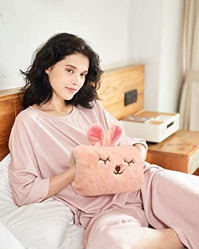 Milkycat Cute Hot Water Bottle With CoverPortable Rechargeable Electric Hot Water BagPlush