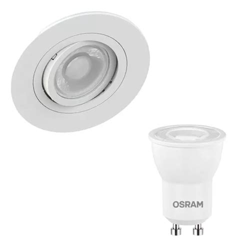 Spot Redondo Embutir Branco Par16 Dim 5 5w 2700k 550lm Osram