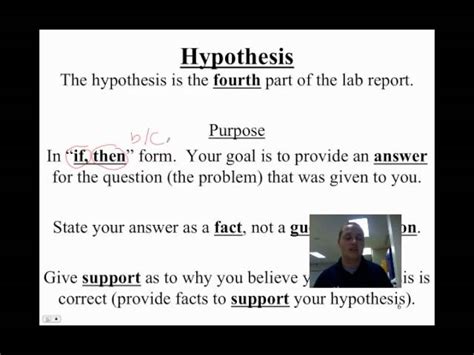 If Then Hypothesis Format