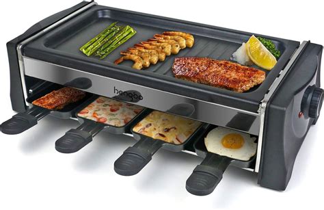 Amazon de Raclette Grill 8 Personen Raklettgerät mit 8 Raclette