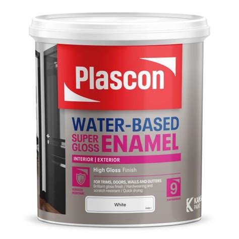 Enamel Paint Water Based Plascon Super Gloss Black L Leroy Merlin