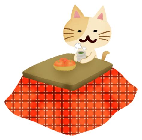 Kotatsu and cat | Free Clipart Illustrations | Japaclip