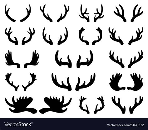 Elk Antlers Silhouette