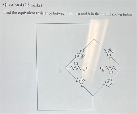 Solved Find The Equivalent Resistance Between Points A And B