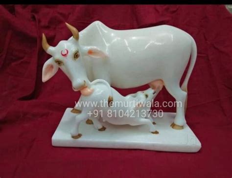 Cow & calf marble statue | Cow & calf marble idols exporter in Jaipur ...