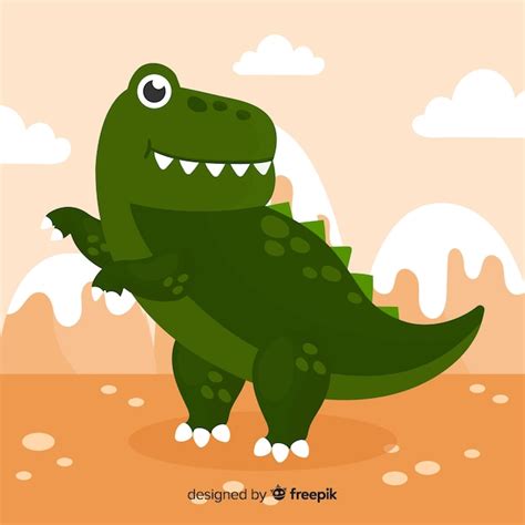 Premium Vector Hand Drawn T Rex Background