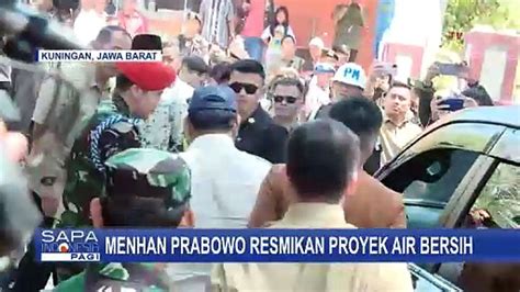 Menhan Prabowo Resmikan Proyek Air Bersih Di Kuningan Jabar Video