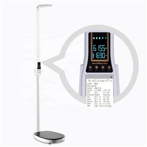 Rs232 Bmi Ultrasonic Digital Medical Body Analysis Machine Body Fat Height Weight Scales Buy