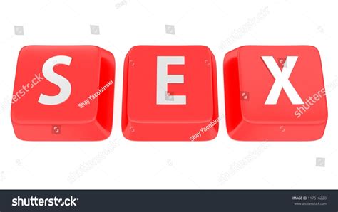 Sex Written In White On Red Computer Keys 3d Illustration Isolated Background 117516220