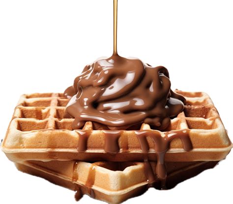 Ai Generiert Gie En Schokolade Ber Belgier Waffel Png Png