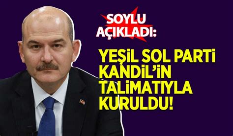 Soylu Yeşil Sol Parti Kandil in talimatıyla kurulmuştur Habervakti