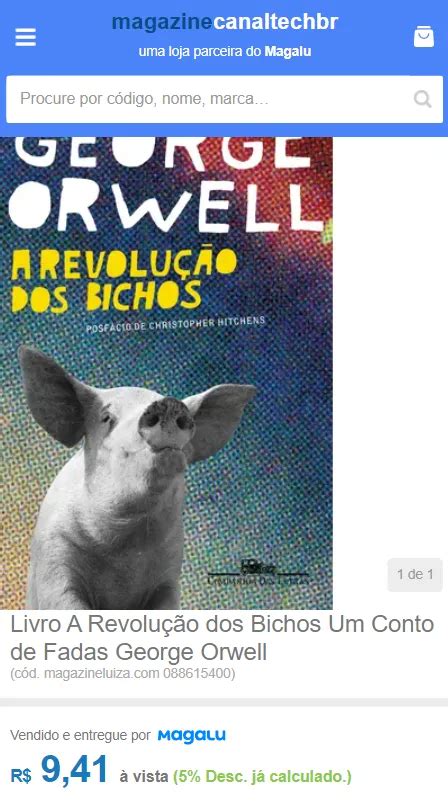 Livro A Revolu O Dos Bichos Um Conto De Fadas George Orwell