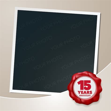 Premium Vector 15 Years Anniversary Template Design With Collage Of