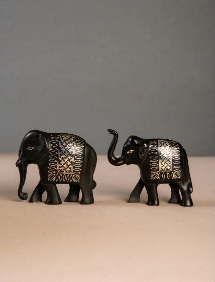 Bidri Craft Curio Elephant Craftcrestindia