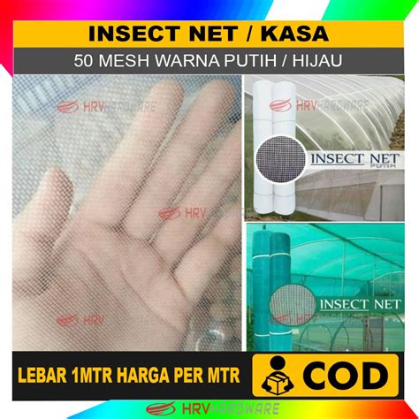 Jual Insect Screen Net Safety Net Hijau Dan Putih Roll Mesh Kasa Anti