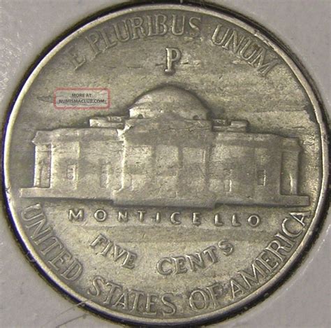 1945 P Silver War Nickel Lamination Error Coin Ae 636