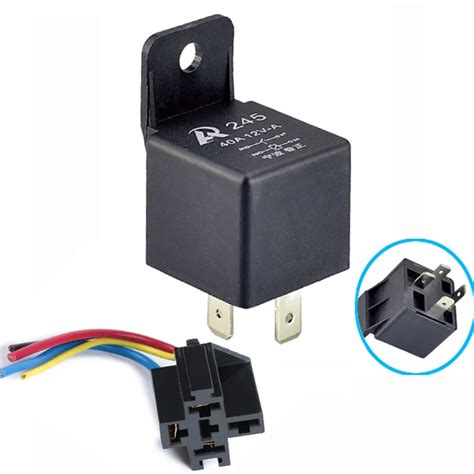 Set Car Relay Socket V A Pin Spst Premium Auto Relays P Pin