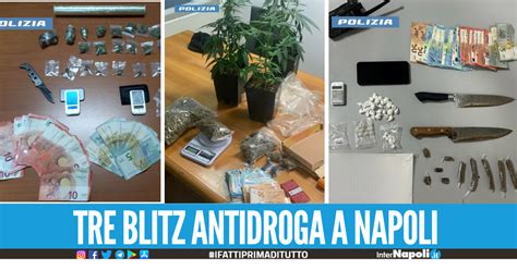 Colpo Allo Spaccio Di Droga A Napoli Blitz Della Polizia Sotto