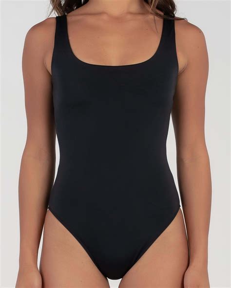 Shop Roxy Roxy Body One Piece Swimsuit In Anthracite Fast Shipping