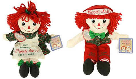 Christmas Holiday 100th Anniversary Raggedy Ann And Andy Dolls By Aurora