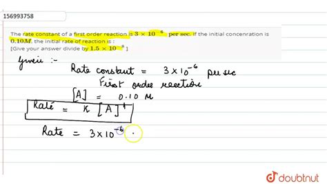 The Rate Constant For Zero Order Reaction Is Youtube EF4