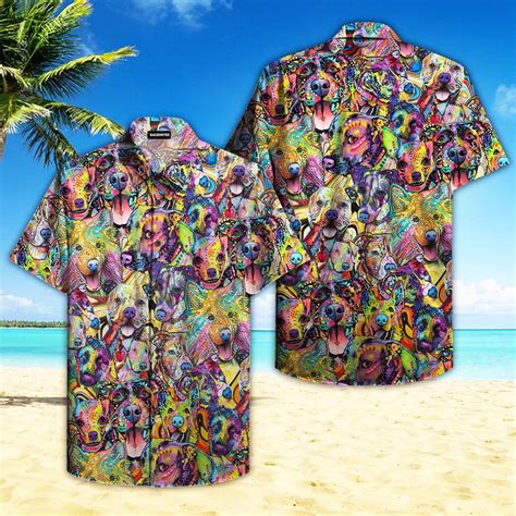 Colorful Variety Of Dogs Hawaiian Shirt - TeeUni