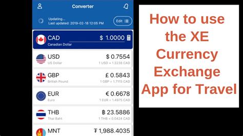 How To Use The Xe Currency Exchange App Youtube