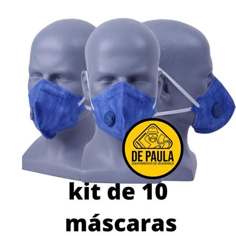 Kit 10 unidades de Mascara pff2 valvula delta plus ca 38 503 Máscara