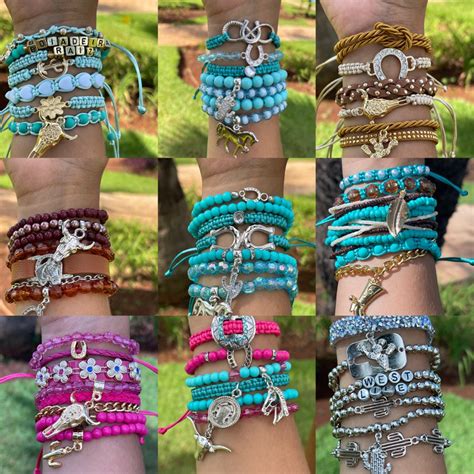 Mix Pulseiras Country Cavalo Ferradura Shopee Brasil