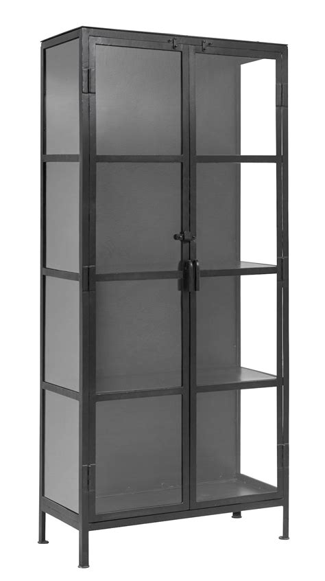 Black Iron And Glass Cabinet By The Forest & Co | Black cabinets, Glass ...