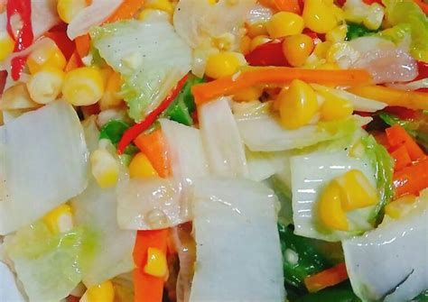 Resep Tumis Sawi Putih Wortel Dan Jagung Manis Oleh Arshiya Kitchen