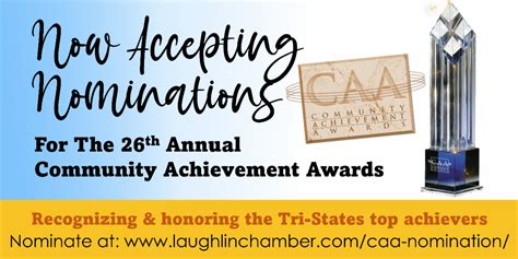 26th Annual Community Achievement Awards Will Take Place November 4th