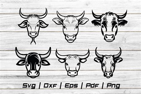 Bull Head Svg Silhouette Cut File Graphic By Jennadesignsstore