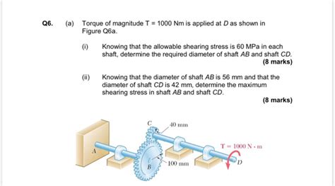 Solved Q A Torque Of Magnitude T Nm Is Applied At Chegg