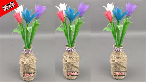 Cara Membuat Bunga Tulip Dari Sedotan DIY Straw Flower YouTube