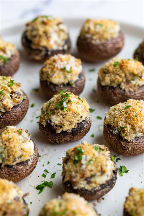 Cream Cheese Stuffed Mushrooms - Food with Feeling