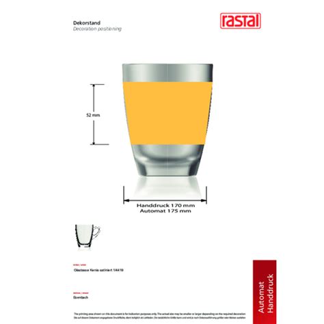 RASTAL Kenia Glastasse Satiniert 320 Ml Satiniert Glas 331g Als