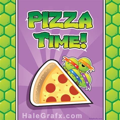 FREE TMNT Ninja Turtle Pizza Box cover Printable