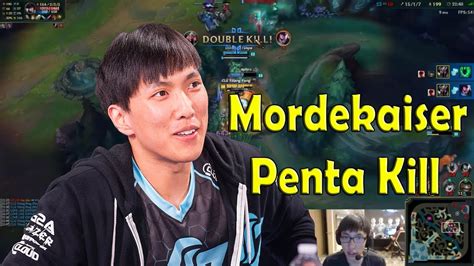 Doublelift Mordekaiser Pentakill In Korean Solo Queue Youtube