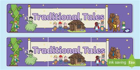 👉 Traditional Tales Display Banner Hecho Por Educadores