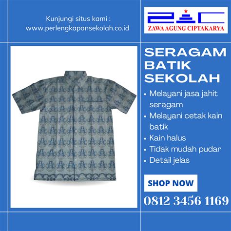 Konveksi Seragam Batik Siswa Seragam Sekolah Perlengkapan Sekolah