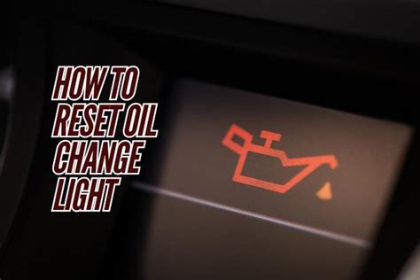 how to clear change oil light