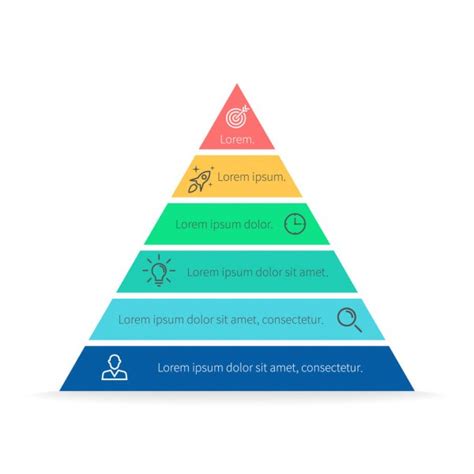 Pyramid For Infographics Chart Diagram With Steps Options Stock