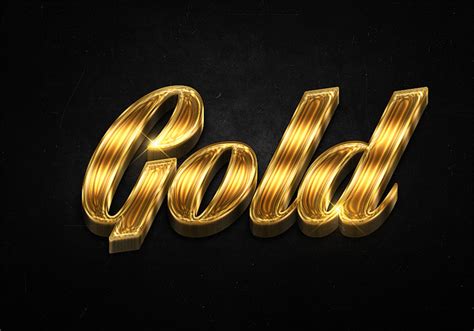 42 3d Shiny Gold Text Effects Preview Psd In Editable Psd Format Free