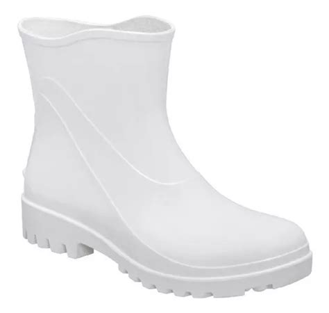 Bota Impermeável Branca Acqua Flex Cano Extra Curto Bracol