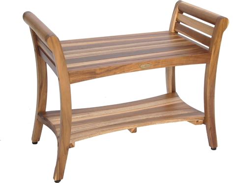 Symmetry 30" Teak Shower Bench Teak Shower Stool Teak Bench for Inside ...