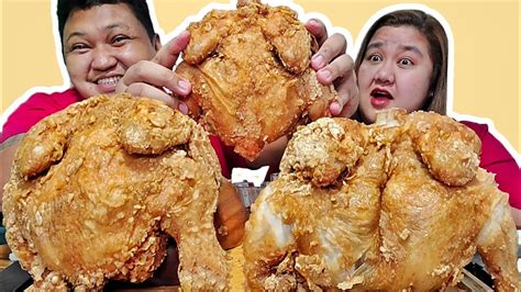 3pcs Whole Fried Chicken Mukbang Youtube