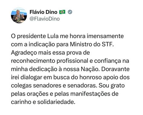 Flávio Dino se manifesta sobre indicação ao STF O Imparcial