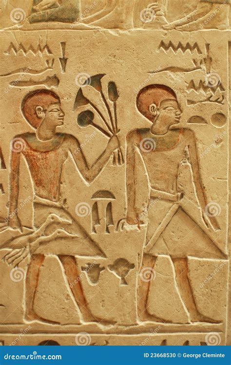 Egyptian Stone Wall Carvings Stock Photo - Image of sculpture, egypt ...